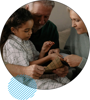 grandparents with child